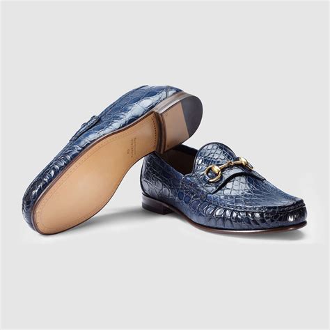 gucci blue crocodile shoes|navy blue Gucci shoes.